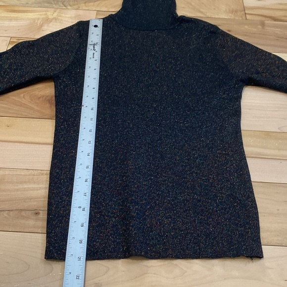 Women's Black Turtleneck Sweater - Picture 5 of 10